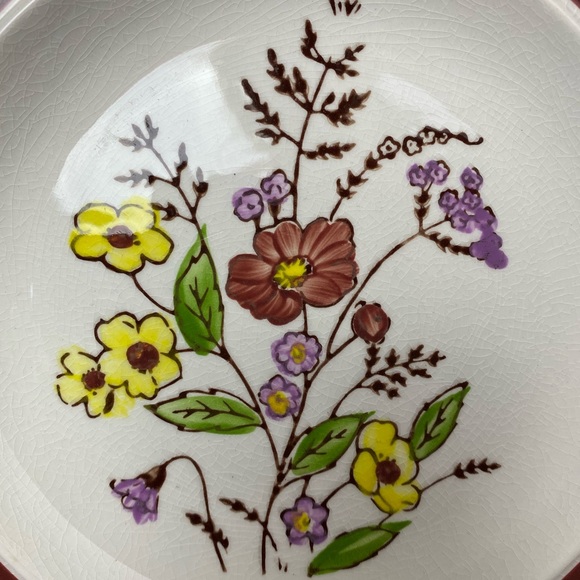 (2) Vintage Lot of 5, Lunastone 1580 Bali Pattern Floral Bread & Butter Plates - Picture 4 of 16